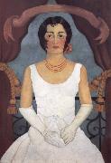Frida Kahlo Portrait of a Woman in White painting